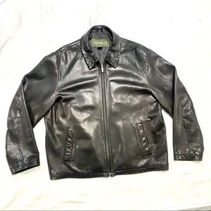 Eddie Bauer ラムレザーカバーオール メンズXL ブラック Eddie Bauer ラムレザーカバーオール メンズXL ブラック Eddie